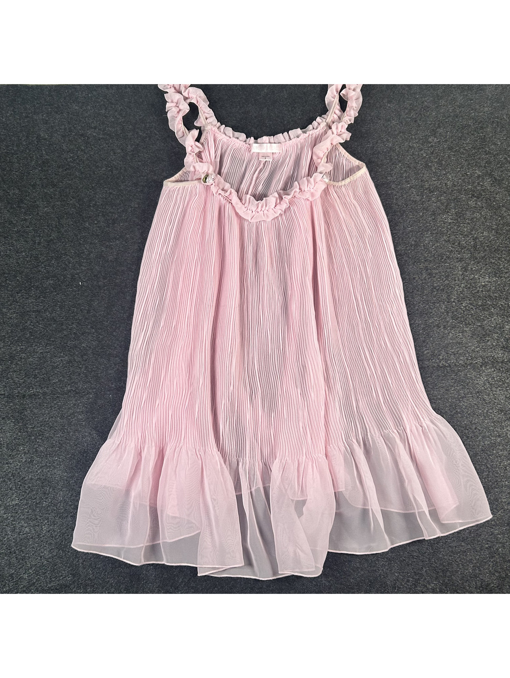 Vintage Victoria's Secret 2006 Sheer Pink Pleated Babydoll Slip